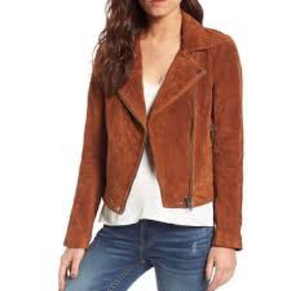 Blank NYC Jackets & Blazers - BlankNYC Women's Brown Suede Moto Jacket, Size S